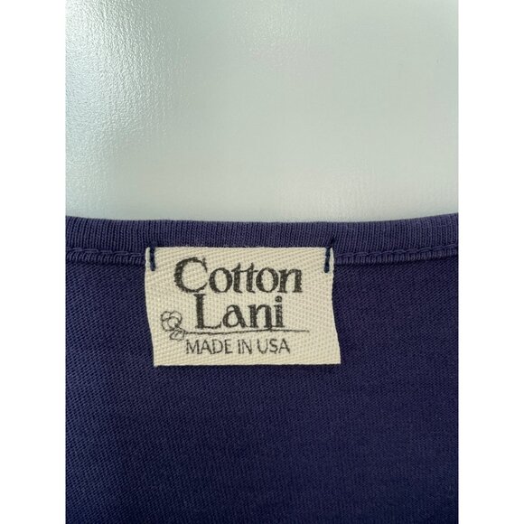Cotton Lani Dress Plus Size 1X Short Sleeve Pockets Navy Blue Cotton Essentials - Picture 3 of 7